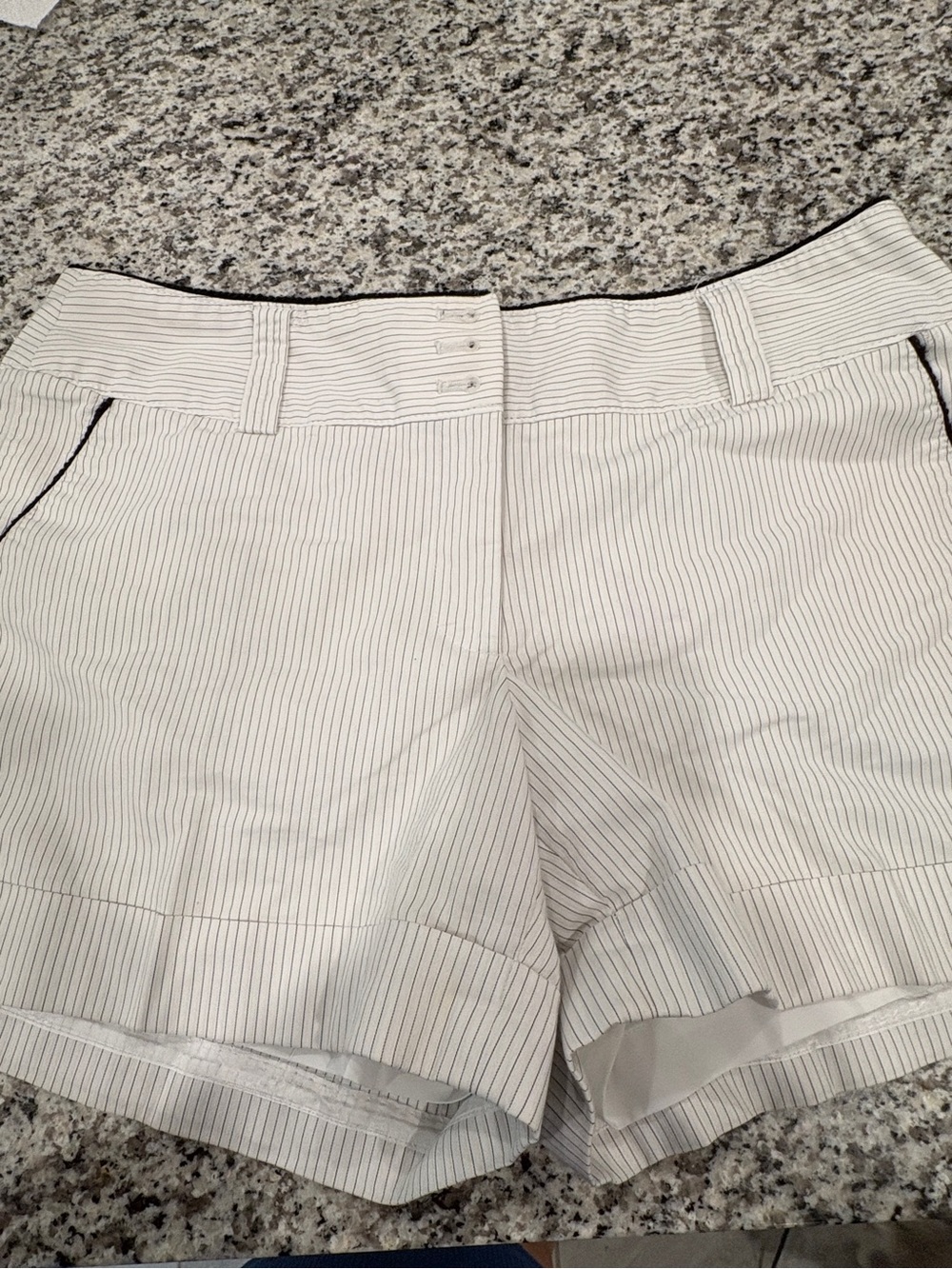 Women's White Pinstripe Shorts Black House White Market!